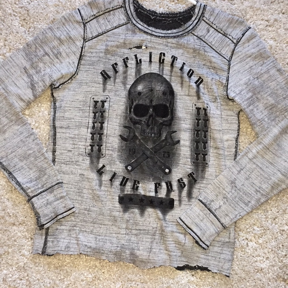 2-in-1 reversible AFFLICTION Long sleeve